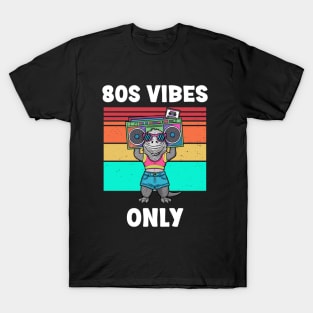 Funny Lizard 80s Vibes Only T-Shirt